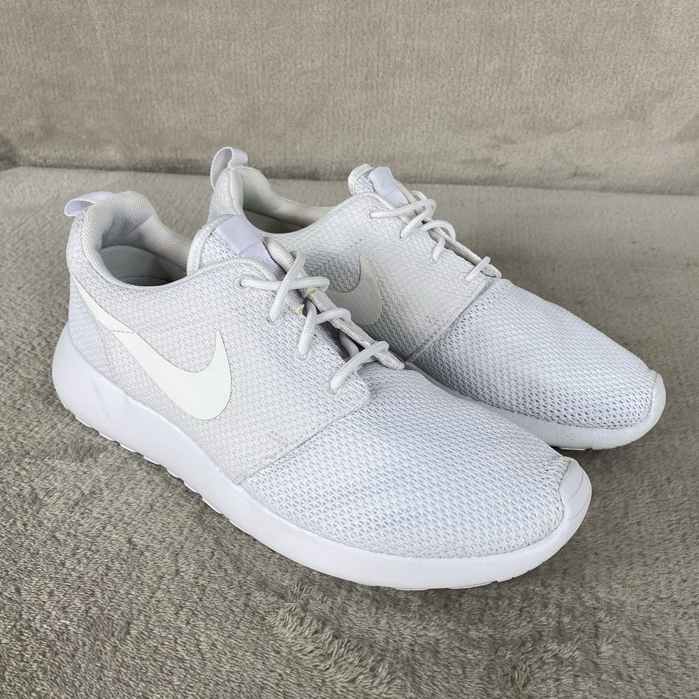 Nike Roshe One Mens Sneakers Shoes 8 White Knit Running Athletic NEW
